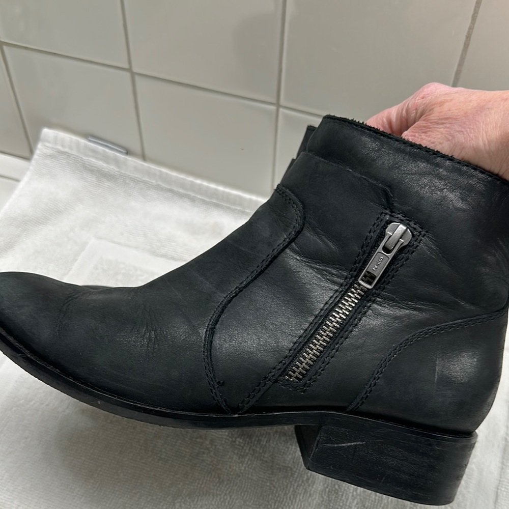Crown Vintage Black Leather Boots